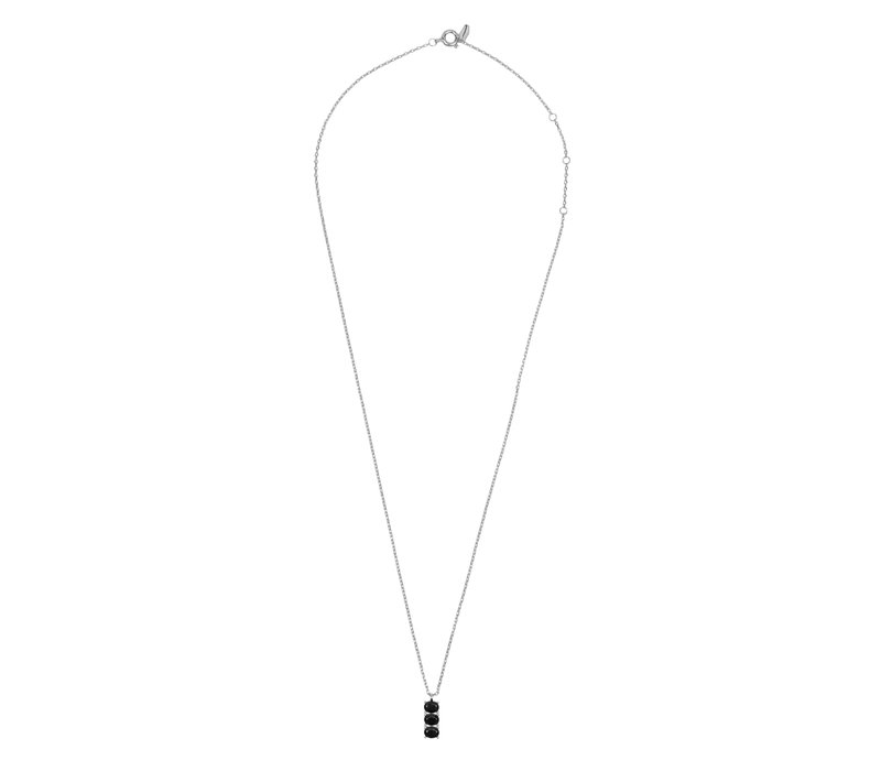 Bella Silverplated Ketting Bar Zwart