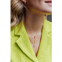 Bella Goldplated Necklace Bar Lila