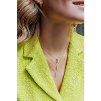 Bella Silverplated Necklace Bar Lime