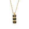 Bella Goldplated Necklace Bar Green
