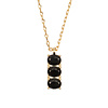 All the Luck in the World Bella Goldplated Necklace Bar Black