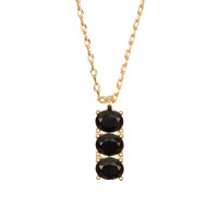 Bella Goldplated Necklace Bar Black