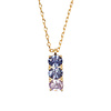 Bella Goldplated Necklace Bar Blue Purple