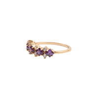 Chérie Goldplated Ring Driehoek Paars