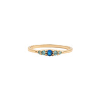 Chérie Goldplated Ring Small Oval Blue