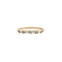 Chérie Goldplated Ring Small Bar Blue