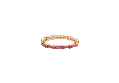 All the Luck in the World Chérie Goldplated Ring Bar Roze