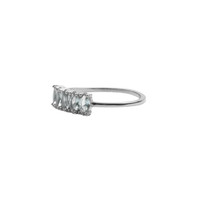 Jolie Ring Sterling Zilver Oval Bar Tanzaniet