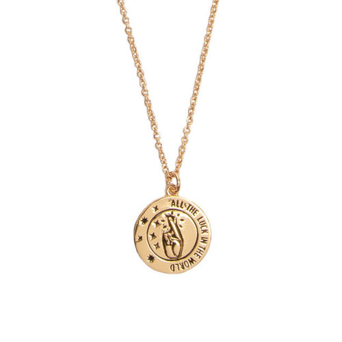 Charm Goldplated Ketting All the Luck Cirkel 