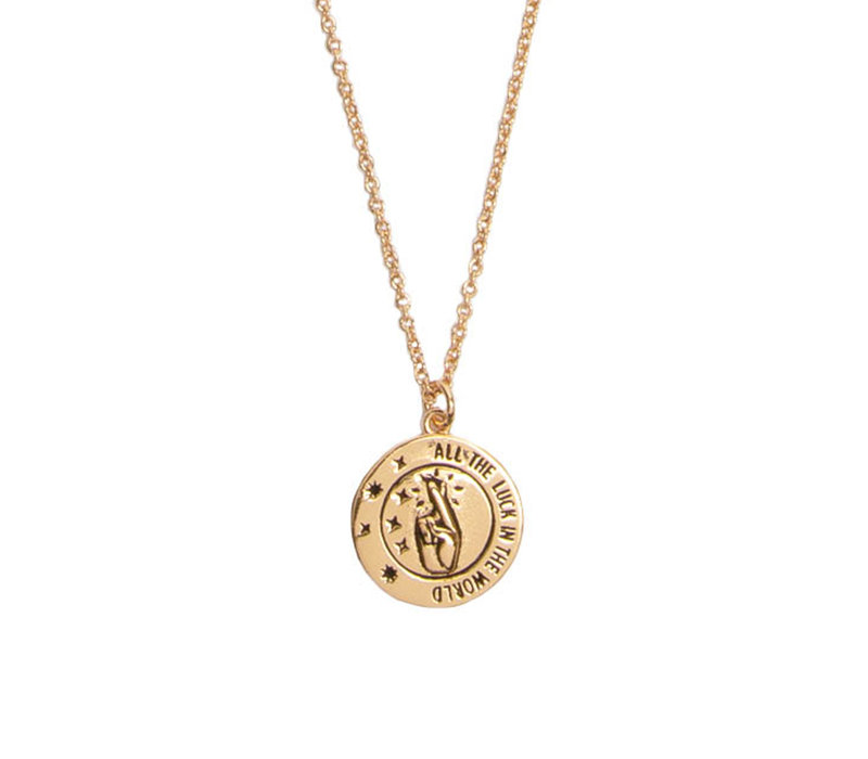 Charm Goldplated Necklace All the Luck Circle