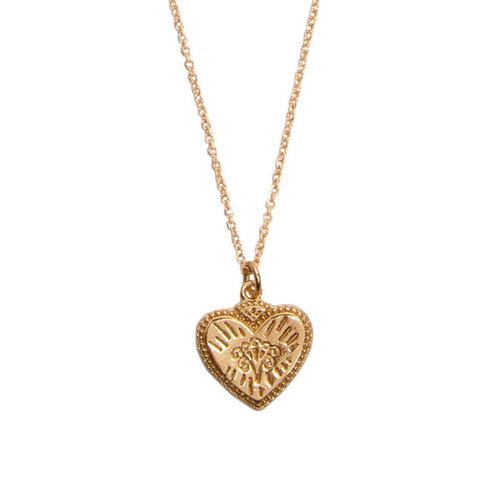 Charm Goldplated Ketting Burst Hart 