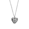 All the Luck in the World Charm Silverplated Necklace Diamond Heart
