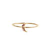 Jolie Ring Goldplated Sterling Silver Tiny Moon Pink