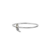 Jolie Ring Sterling Silver Tiny Moon Peridot