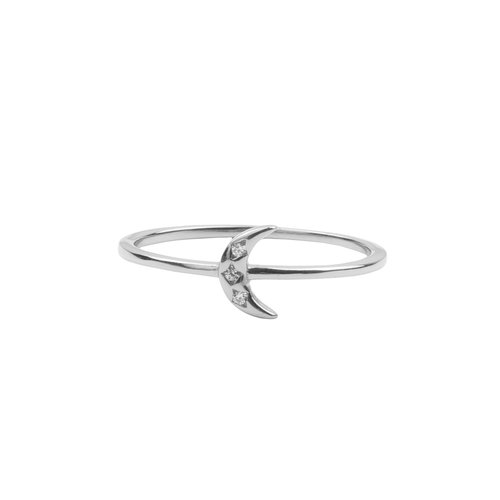 Jolie Ring Sterling Zilver Maan Wit 