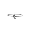 All the Luck in the World Jolie Ring Sterling Silver Tiny Moon Black