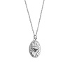 All the Luck in the World Charm Silverplated Necklace Diamond Oval