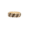 All the Luck in the World Chérie Goldplated Ring Stripes Black Clear