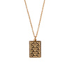 All the Luck in the World Charm Goldplated Ketting Regenboog Rechthoek
