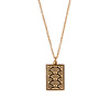 All the Luck in the World Charm Goldplated Necklace Rainbow Rectangle