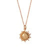 All the Luck in the World Charm Goldplated Necklace Sun Circle