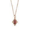 All the Luck in the World Amour Goldplated Ketting Ovaal Rood Transparant