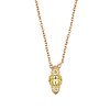 Amour Goldplated Necklace Ovals Small Lime