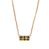 Amour Goldplated Ketting Rechthoek Klein Groen