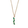 All the Luck in the World Amour Goldplated Necklace Zigzag Green