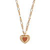 All the Luck in the World Vivid Goldplated Ketting Hartje Stippen Oranje