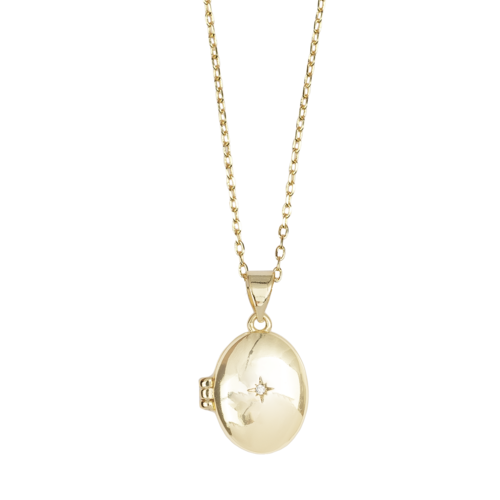 Sunlight Goldplated Necklace Medaillon North Star 