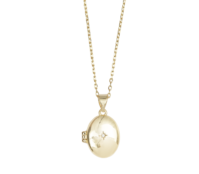 Sunlight Goldplated Necklace Medaillon North Star