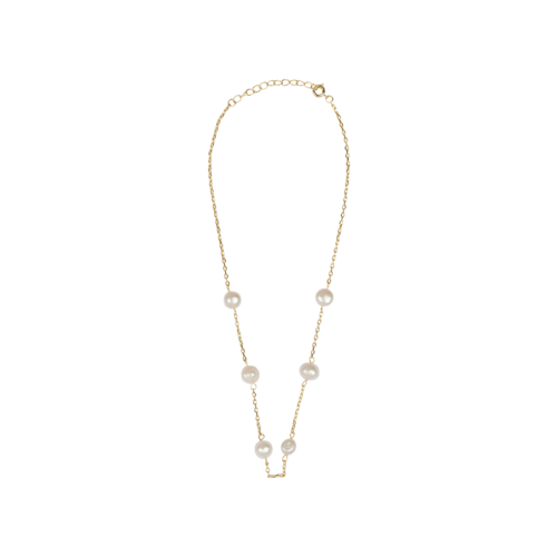 Sunlight Goldplated Ketting Subtiele Zoetwater Parels 