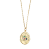 Sunlight Goldplated Ketting Geluksmunt Zirconia