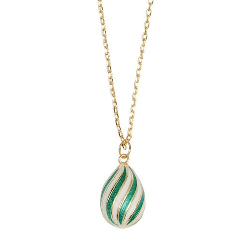 Sunlight Goldplated Ketting Gestreepte Ballon 