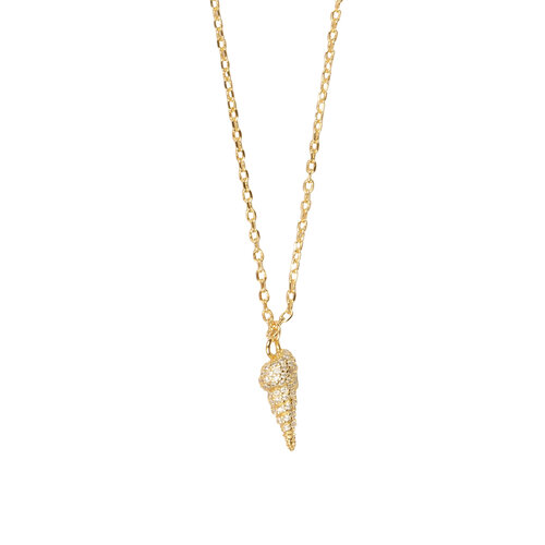 Sunlight Goldplated Ketting Zirconia Schelp 