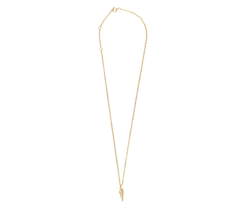 Sunlight Goldplated Ketting Zirconia Schelp