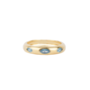 Oasis Goldplated Ring Three Round Ellips Blue