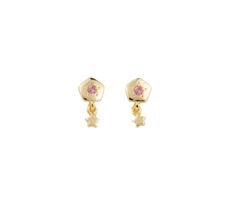 Sunlight Goldplated Studs Zirconia Star