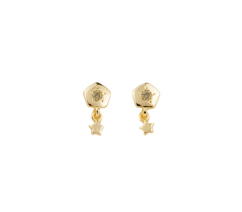 Sunlight Goldplated Studs Zirconia Star