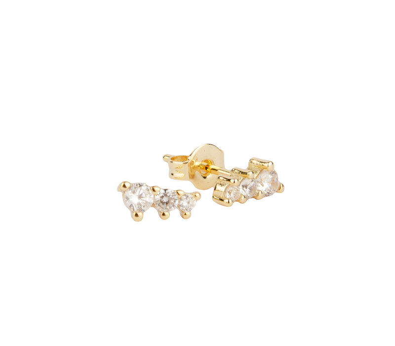 Sunlight Goldplated Studs Drie Stippen