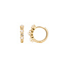 All the Luck in the World Sunlight Goldplated Hoops Trio Zirkonia Clear Parels