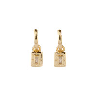 Sunlight Goldplated Earring Square Zirconia Charm