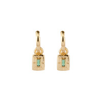 Sunlight Goldplated Earring Square Zirconia Charm