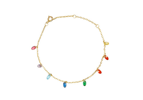 All the Luck in the World Sunlight Goldplated Bracelet Zirconia Multi Charms