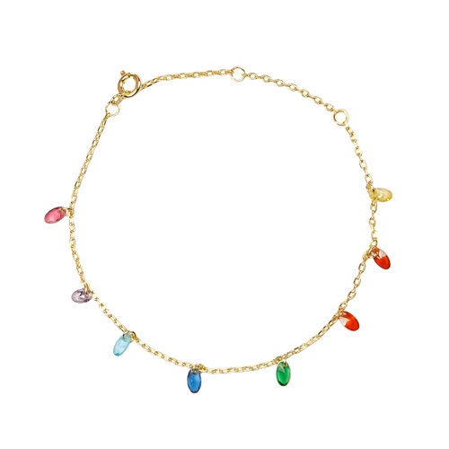 Sunlight Goldplated Bracelet Zirconia Multi Charms 