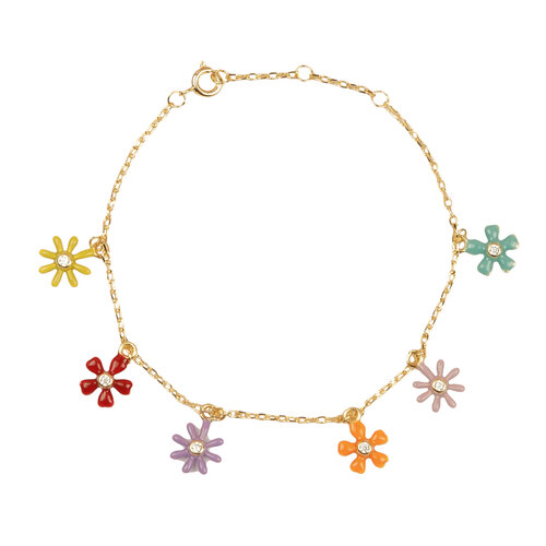 Sunlight Goldplated Bracelet Flowers Multi 