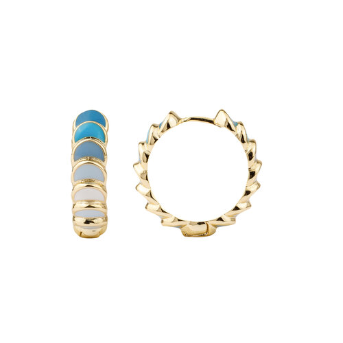 Sunlight Goldplated Hoops Enamel Ombre Small 