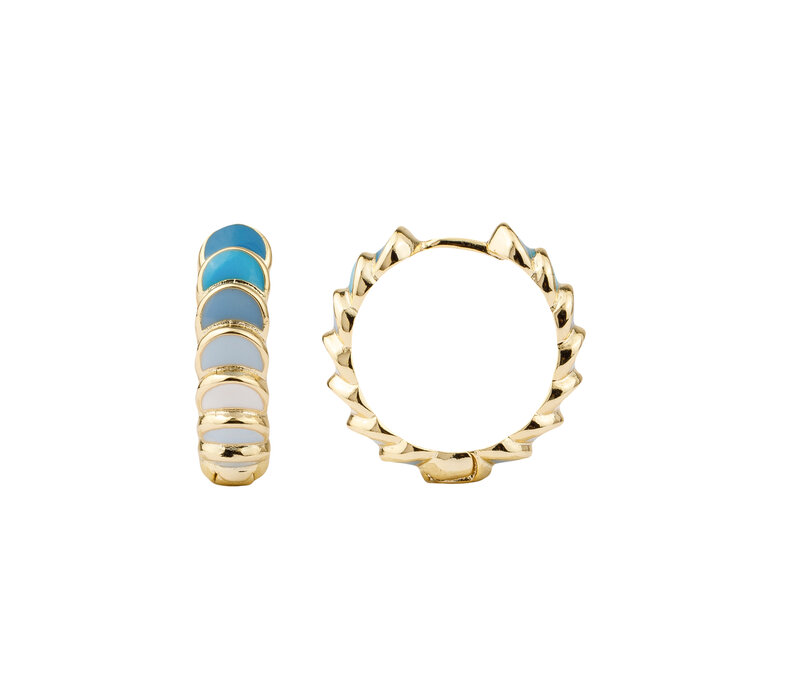 Sunlight Goldplated Hoops Enamel Ombre Small