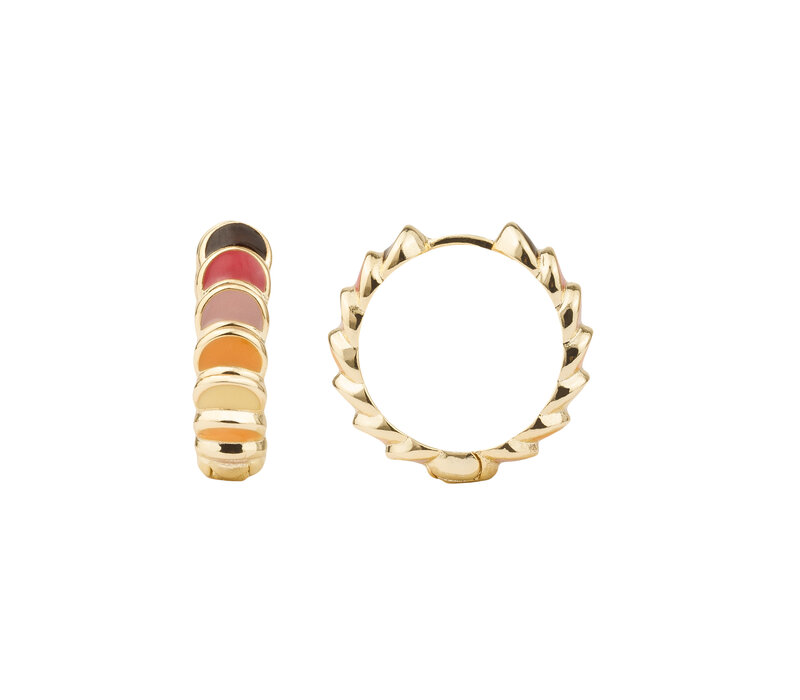 Sunlight Goldplated Hoops Enamel Ombre Klein